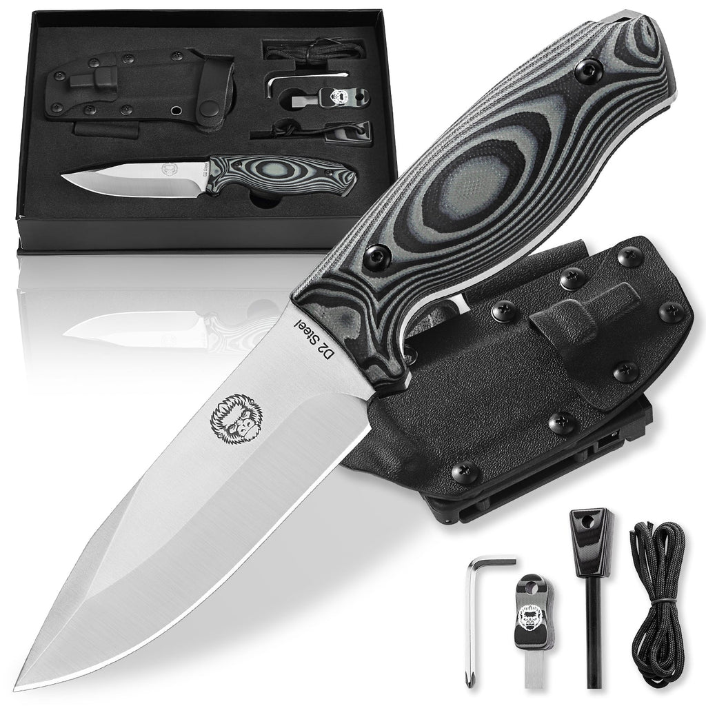 "The Silverback" Full Tang D2 Survival Camping Knife