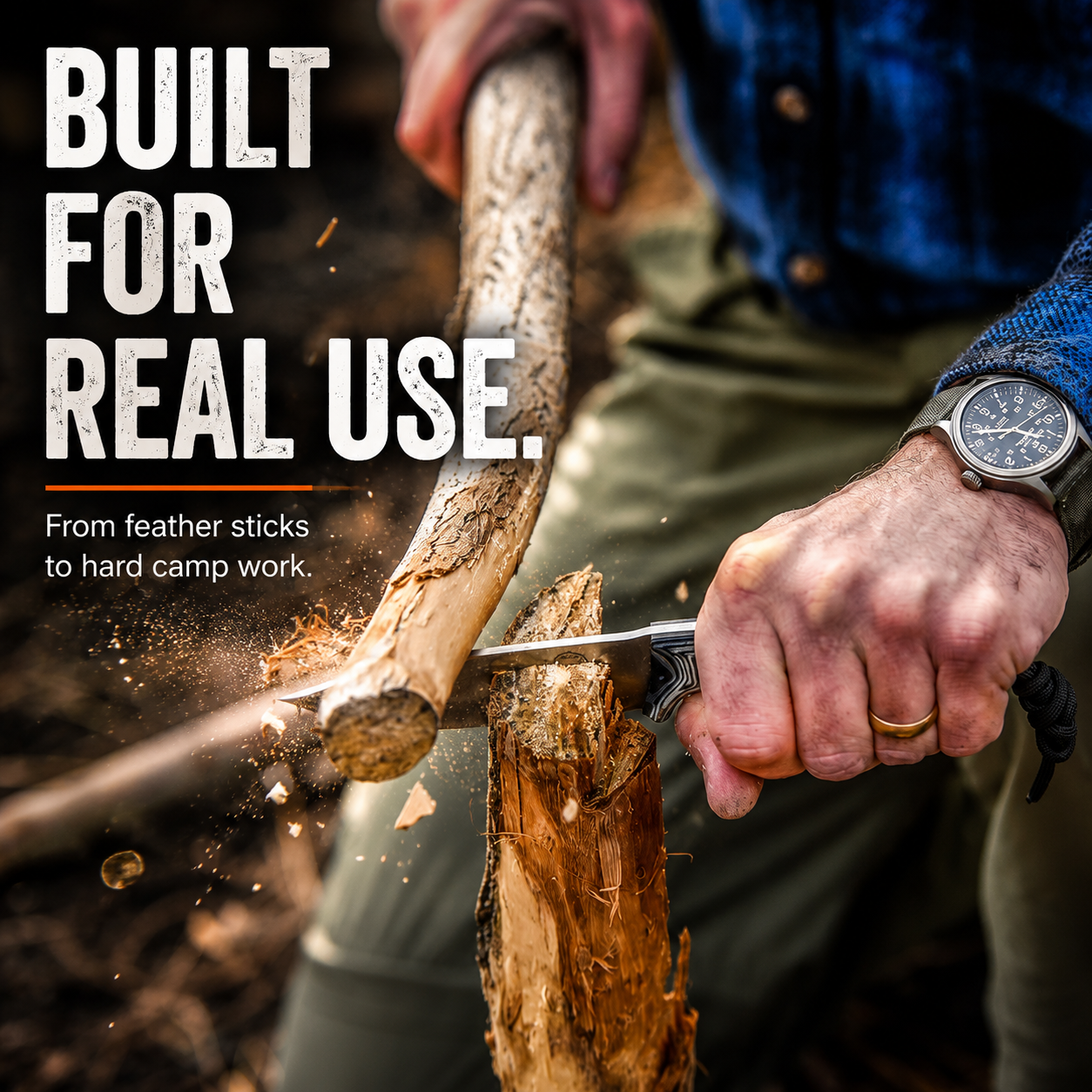 "The Silverback" Full Tang D2 Survival Camping Knife